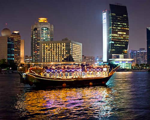 cena crucero Dubái marina