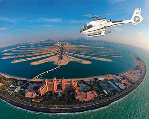 vista Palm Jumeirah desde helicóptero