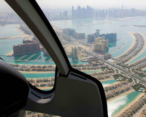 vista Palm Jumeirah desde helicóptero