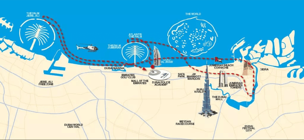 Tour helicóptero por Dubái
