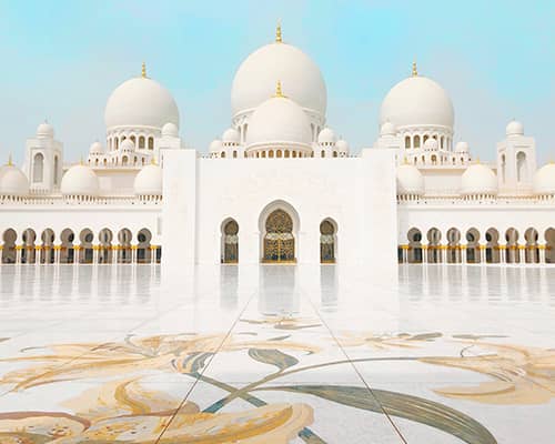 interno mezquita Abu Dhabi
