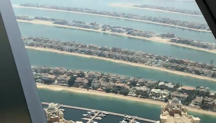 vista apartamentos Palm Jumeirah desde arriba